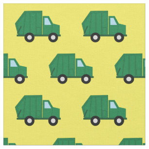 Garbage Trucks Cute Boys Kids Fabric