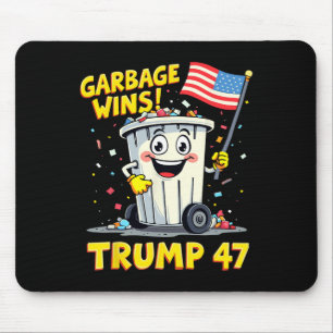 Garbage Wins Trump 47 Team Garbage For Trump 2024  Mouse Mat