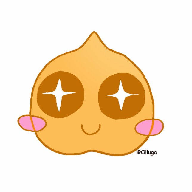 Garbanzo kawaii standing photo sculpture (Front)