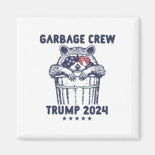Garbyge Crew Trump Garge Man In Trash Truck Electi Magnet