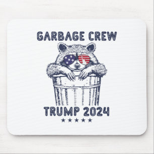 Garbyge Crew Vote Trump 2024 Funny Republican Racc Mouse Mat