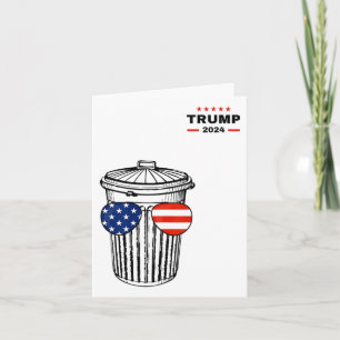 Garbyge For Trump 2024 Garge Truck Trash Can Vote Card