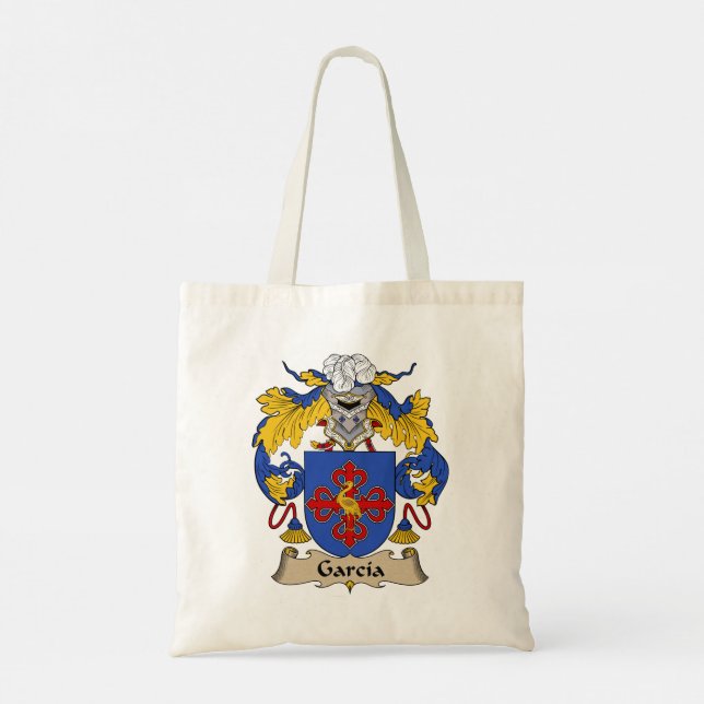 Garcia Family Crest Hispanic Herutage Tote Bag (Back)