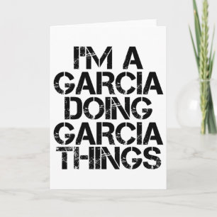 Garcia Funny Surname Family Tree Birthday Reunion  Card