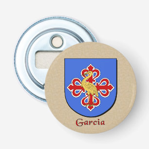 Garcia Heraldic Arms on Parchment Style Back Bottle Opener