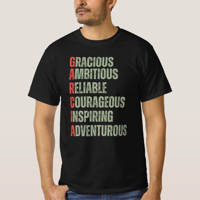 GARCIA - NAME/FIRST/LAST NAME T-Shirt (Front)