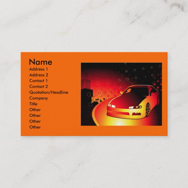 Garcya.us_redcar, Name, Address 1, Address 2, C... Business Card (Front)