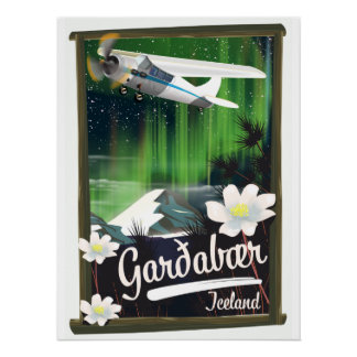 Garðabær Iceland travel poster