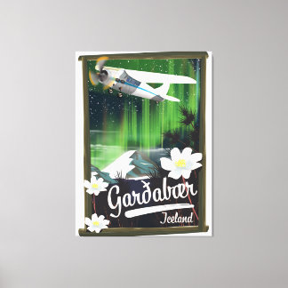 Garðabær Iceland travel poster Canvas Print
