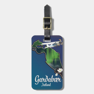 Garðabær Iceland travel poster Luggage Tag