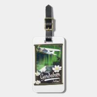 Garðabær Iceland travel poster Luggage Tag