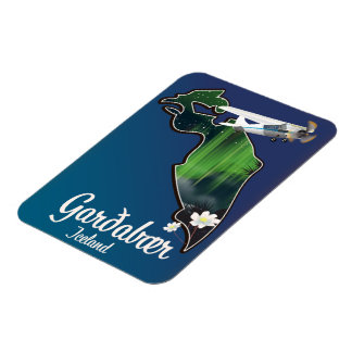 Garðabær Iceland travel poster Magnet