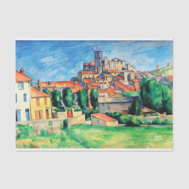 Gardanne (Horizontal View) by Paul Cezanne Tissue Paper (Front)