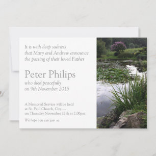 Garden 2 Peaceful Pond Funeral Announcement