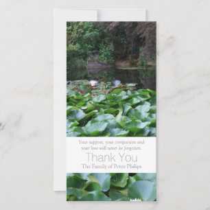 Garden 5 Lotus Sympathy Thank You 3 Card