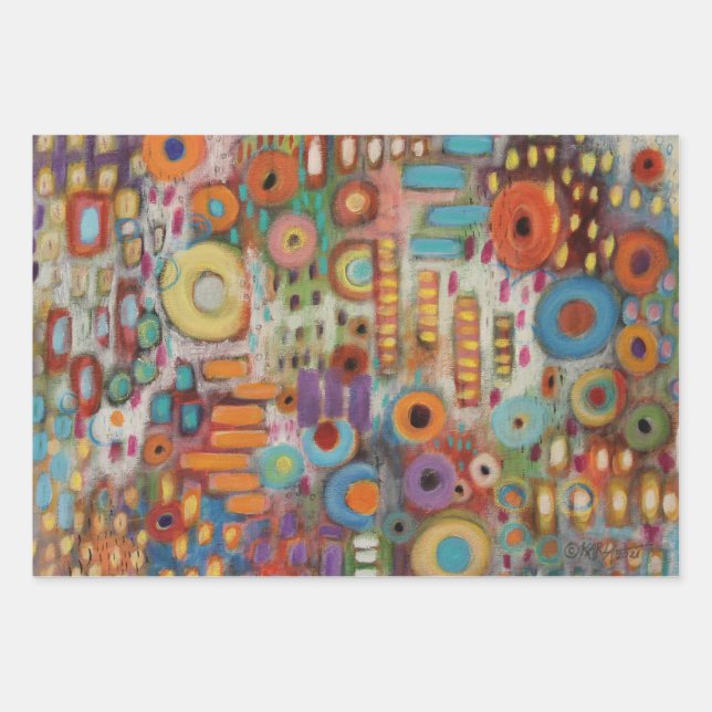 Garden Abstract Wrapping Paper Sheet (Front)