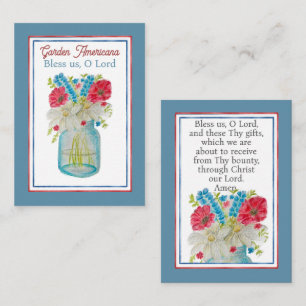 Garden Americana Bless Us O Lord Prayer Card