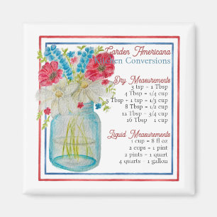 Garden Americana Kitchen Conversion Chart Magnet