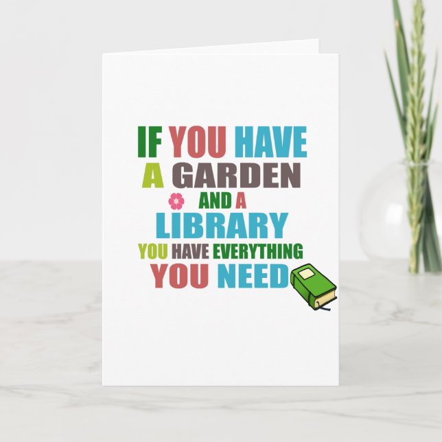 Garden and a Library is all you need Card (Front)