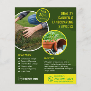 Garden And Landscaping Custom Services Flyer