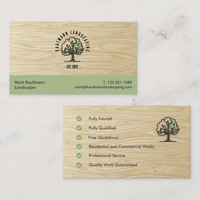 Garden and Lawn Landscaping Business Card (Front/Back)