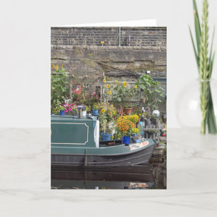 Garden and Narrow boat Thank You Card