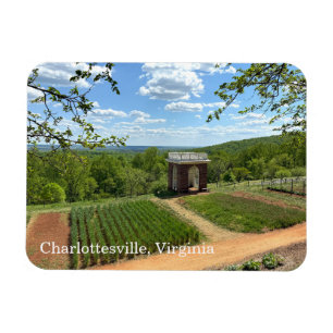 Garden and rolling hills in Charlottesville, VA Magnet