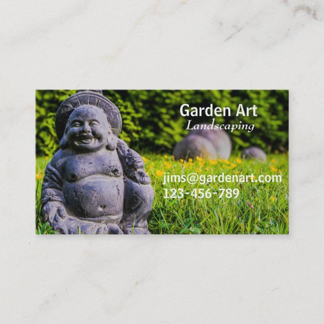 Garden Art landscaping freelance gardening Business Card (Front)