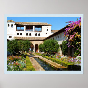 Garden at Alhambra Poster