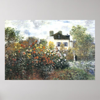 Garden at Argenteuil, Monet, Fine Art Poster