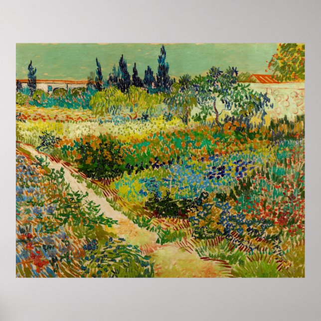 Garden at Arles by Vincent Van Gogh (1888) Poster (Front)
