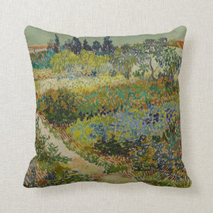 Garden at Arles by Vincent Van Gogh Cushion