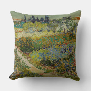 Garden at Arles by Vincent Van Gogh Cushion
