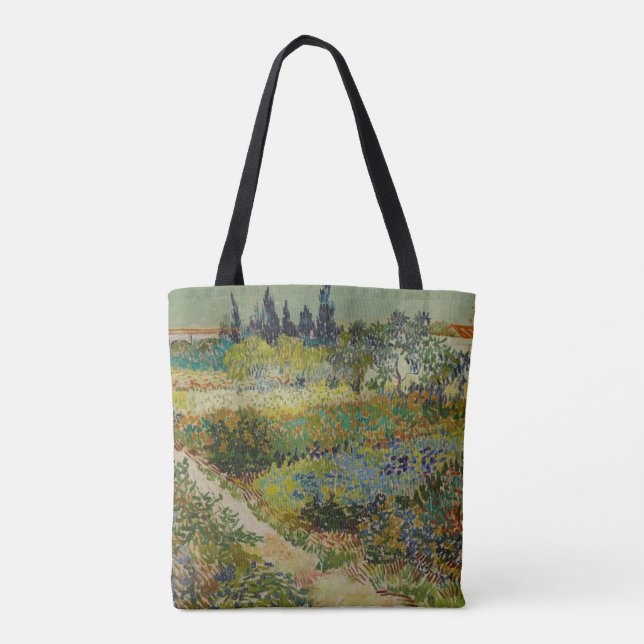 Garden at Arles by Vincent Van Gogh Tote Bag (Back)