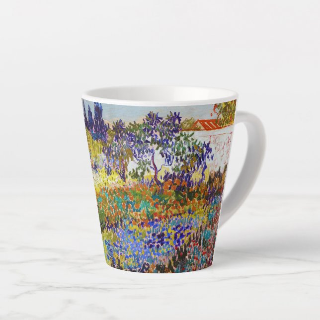 Garden at Arles, Van Gogh Latte Mug (Right Angle)