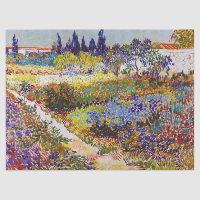 Garden at Arles, Van Gogh Tissue Paper (Front)