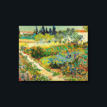 Garden at Arles | Vincent van Gogh Canvas Print<br><div class="desc">Garden at Arles (1888) by Dutch post-impressionist artist Vincent van Gogh. Original artwork is an oil on canvas depicting a lush landscape of colourful flowers. 

Use the design tools to add custom text or personalise the image.</div>