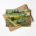 Garden at Arles | Vincent Van Gogh Card<br><div class="desc">Garden at Arles (1888) by Dutch post-impressionist artist Vincent Van Gogh. Original artwork is an oil on canvas depicting a lush landscape of colourful flowers. 

Use the design tools to add custom text or personalise the image.</div>