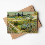 Garden at Arles | Vincent van Gogh Card<br><div class="desc">Garden at Arles (1888) by Dutch post-impressionist artist Vincent van Gogh. Original artwork is an oil on canvas depicting a lush landscape of colourful flowers. 

Use the design tools to add custom text or personalise the image.</div>