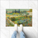 Garden at Arles | Vincent Van Gogh Doormat<br><div class="desc">Garden at Arles (1888) by Dutch post-impressionist artist Vincent Van Gogh. Original artwork is an oil on canvas depicting a lush landscape of colourful flowers. 

Use the design tools to add custom text or personalise the image.</div>