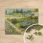 Garden at Arles | Vincent Van Gogh Jigsaw Puzzle<br><div class="desc">Garden at Arles (1888) by Dutch post-impressionist artist Vincent Van Gogh. Original artwork is an oil on canvas depicting a lush landscape of colourful flowers. 

Use the design tools to add custom text or personalise the image.</div>