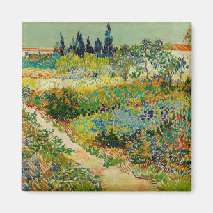 Garden at Arles   Vincent Van Gogh Magnet