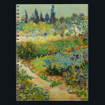 Garden at Arles | Vincent van Gogh Notebook<br><div class="desc">Garden at Arles (1888) by Dutch post-impressionist artist Vincent van Gogh. Original artwork is an oil on canvas depicting a lush landscape of colourful flowers. 

Use the design tools to add custom text or personalise the image.</div>
