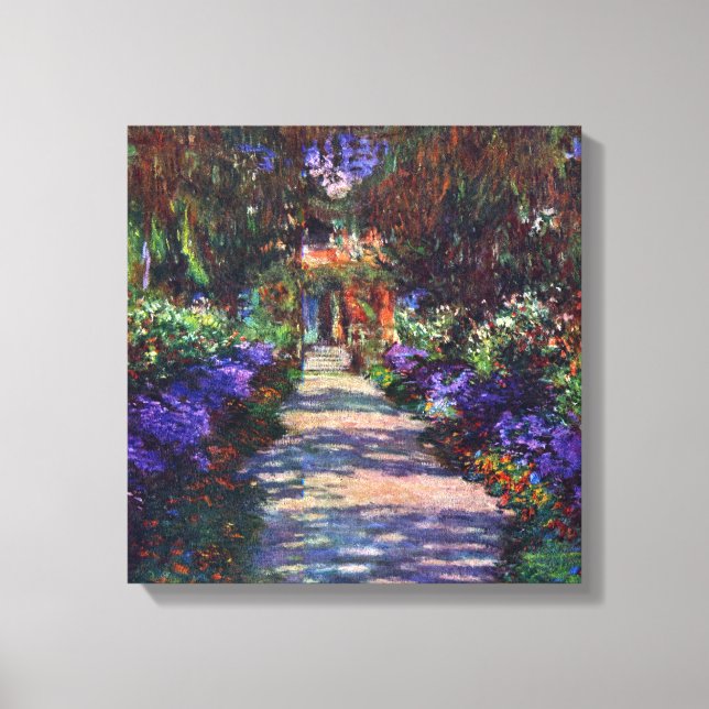 Garden at Giverny by Claude Monet Canvas Print (Front)