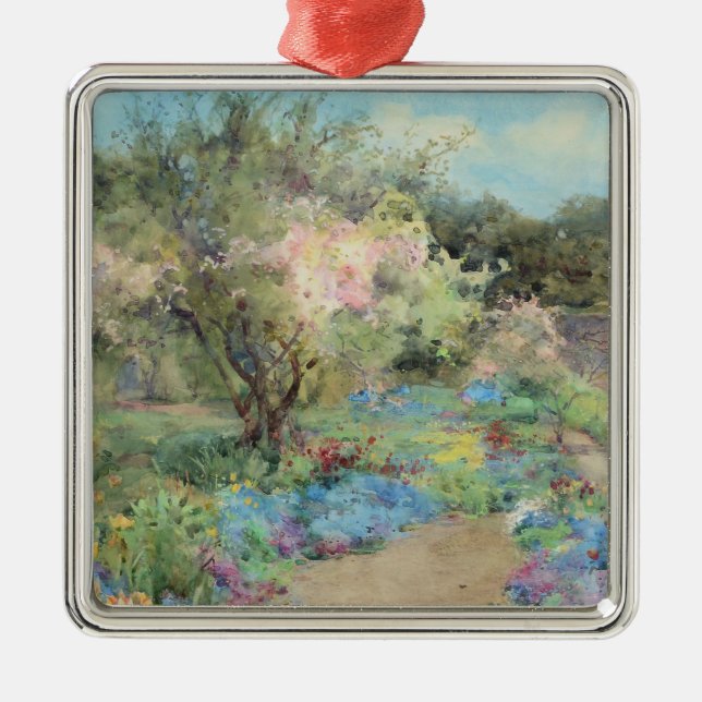 Garden at Kilmurry (by Mildred Anne Butler) Metal Tree Decoration (Front)