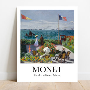Garden at Sainte-Adresse by Claude Monet Poster