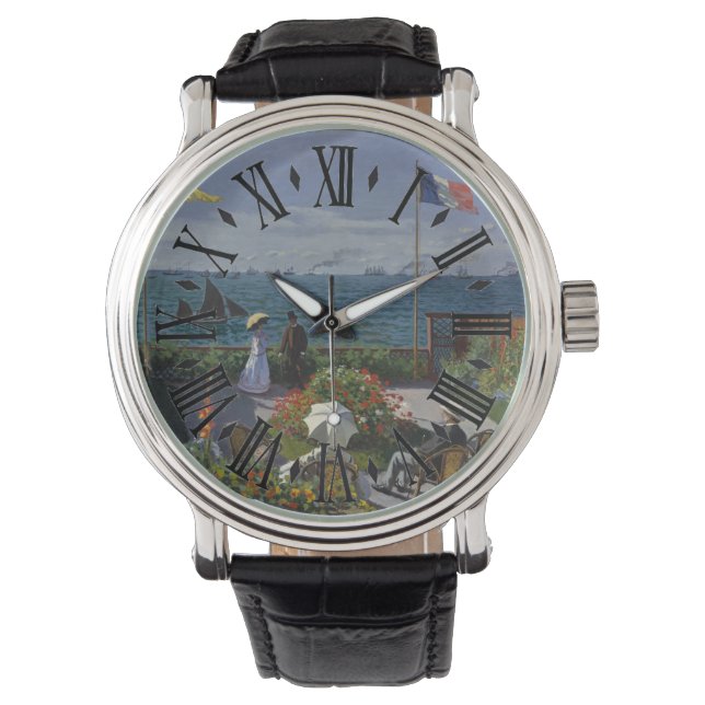 Garden at Sainte-Adresse by Claude Monet Watch (Front)