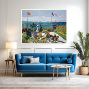 Garden at Sainte-Adresse, Monet Poster