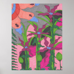 Garden at Twilight Poster