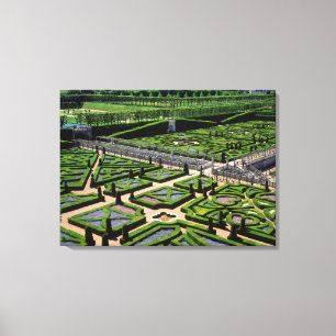 Garden at Villandry Chateau, Indre-et-Loire, Canvas Print
